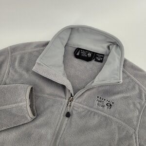 Mountain Hardwear Gray Fleece Full Zip Jacket Women's MEDIUM Outdoor
